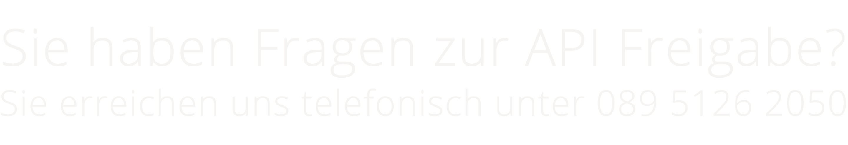 Sie haben Fragen zur API Freigabe?